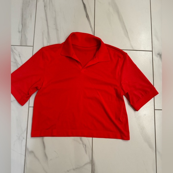 Lululemon Swiftly Tech Relaxed Fit Polo Hot Heather size 6 - Picture 2 of 9